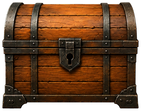 A wooden chest from the game