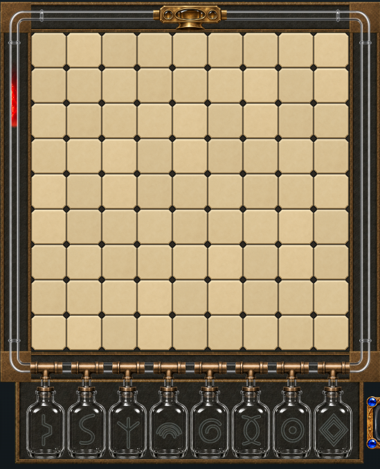 The essenciator: a nine-by-nine board and essence flasks